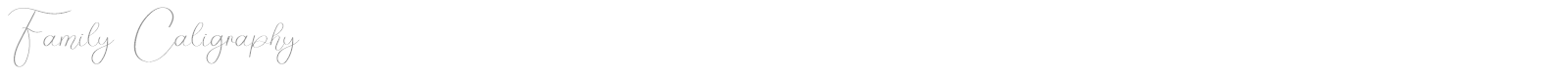 Family Caligraphy font preview